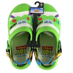 Ground Up Disney Pixar Toy Story Buzz Lightyear Clogs Mens Size 9 Green NWT